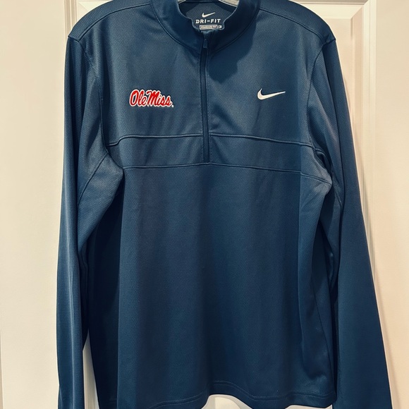 Nike Other - Nike Ole Miss Men's Blue Dri-FIT Quarter-Zip Pullover